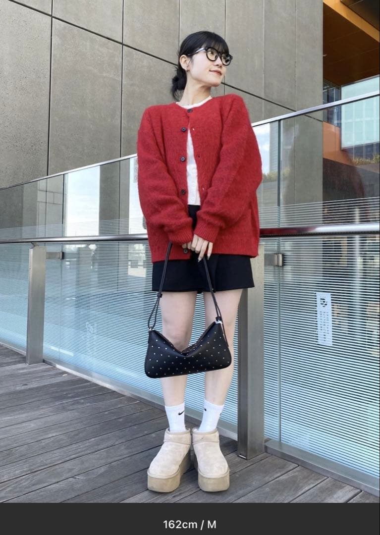 ADAM ET ROPÉ 赤 カーディガン Mサイズ