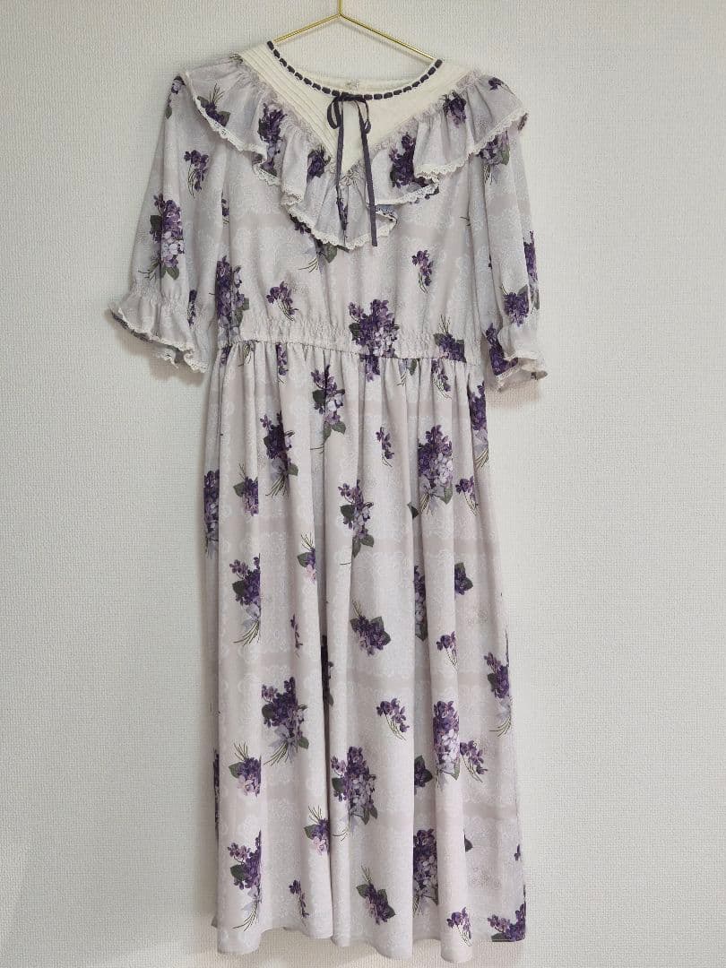 Melody BasKet　Violet laceヨーク切替ワンピース　深澤翠