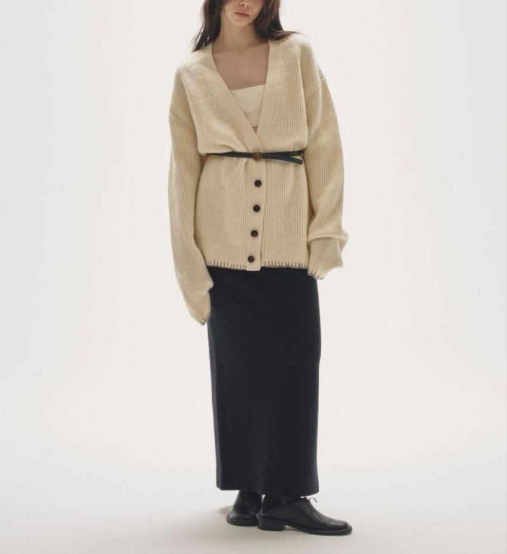 新品タグ付き　TODAYFUL rib knt cardigan アイボリー