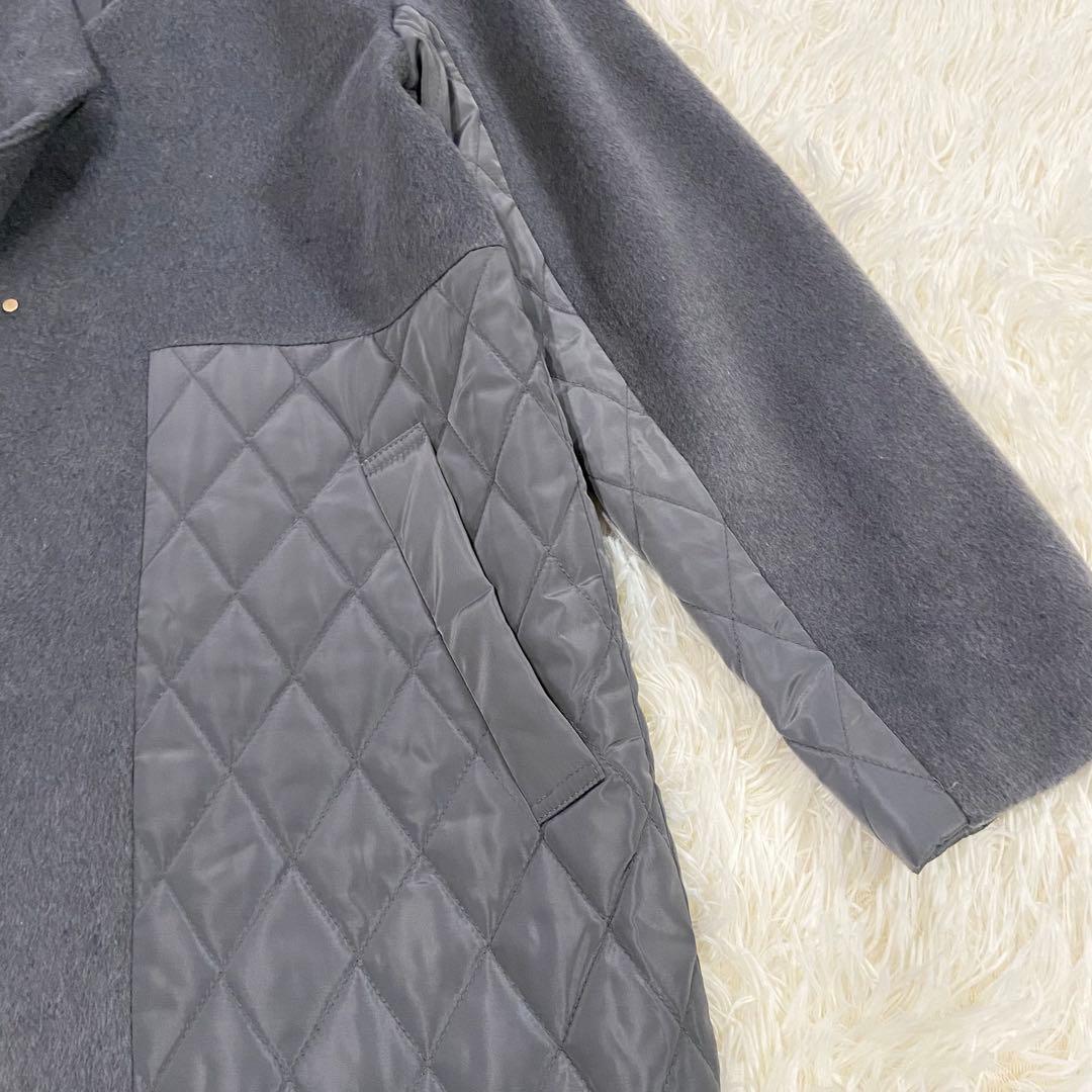 最終価格！新品オペークドットクリップ　ウールカシミヤブレンド キルティングコート