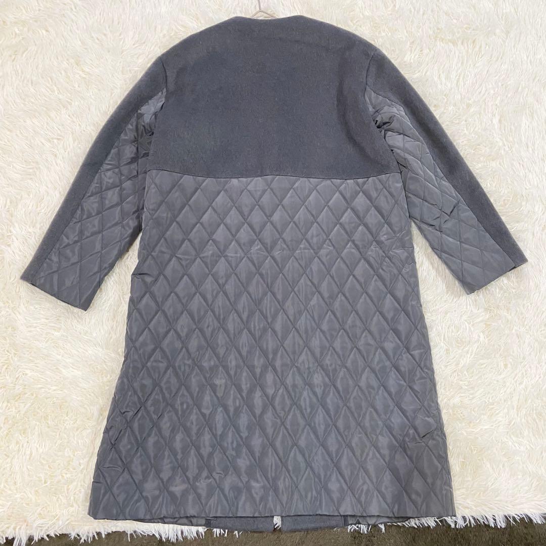 最終価格！新品オペークドットクリップ　ウールカシミヤブレンド キルティングコート