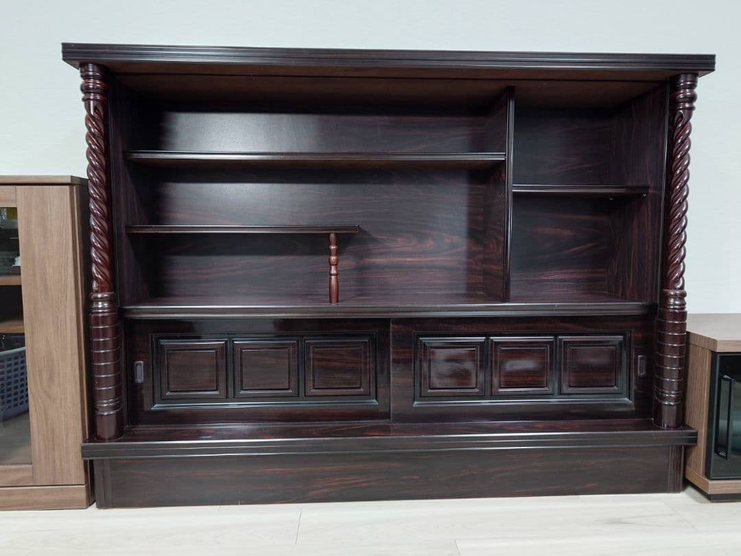 最終Sale‼️古美術家具　飾り棚　幅1520×奥行370×高さ1100mm