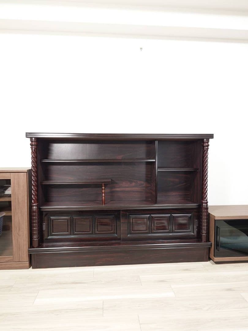 最終Sale‼️古美術家具　飾り棚　幅1520×奥行370×高さ1100mm