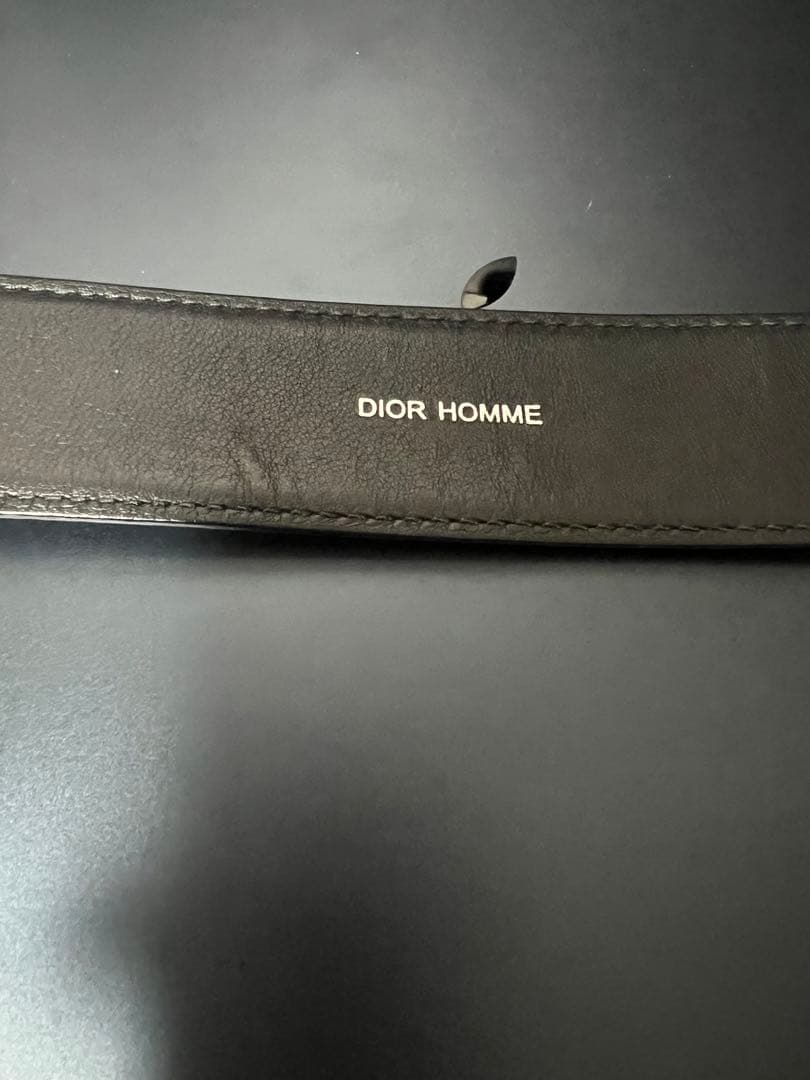 ディオールオム レザーベルト ゴールドバックル