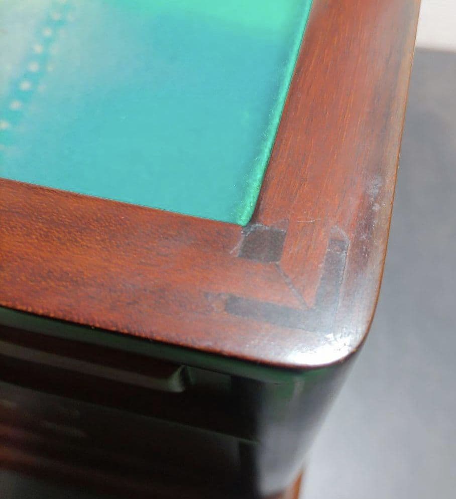 美品　螺鈿細工 ジュエリーケース二段引き出し 唐木 葡萄柄 花梨無垢材