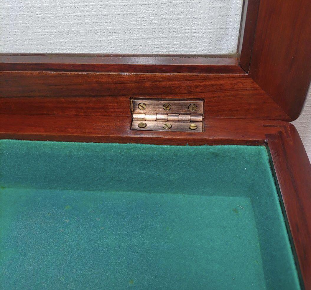 美品　螺鈿細工 ジュエリーケース二段引き出し 唐木 葡萄柄 花梨無垢材