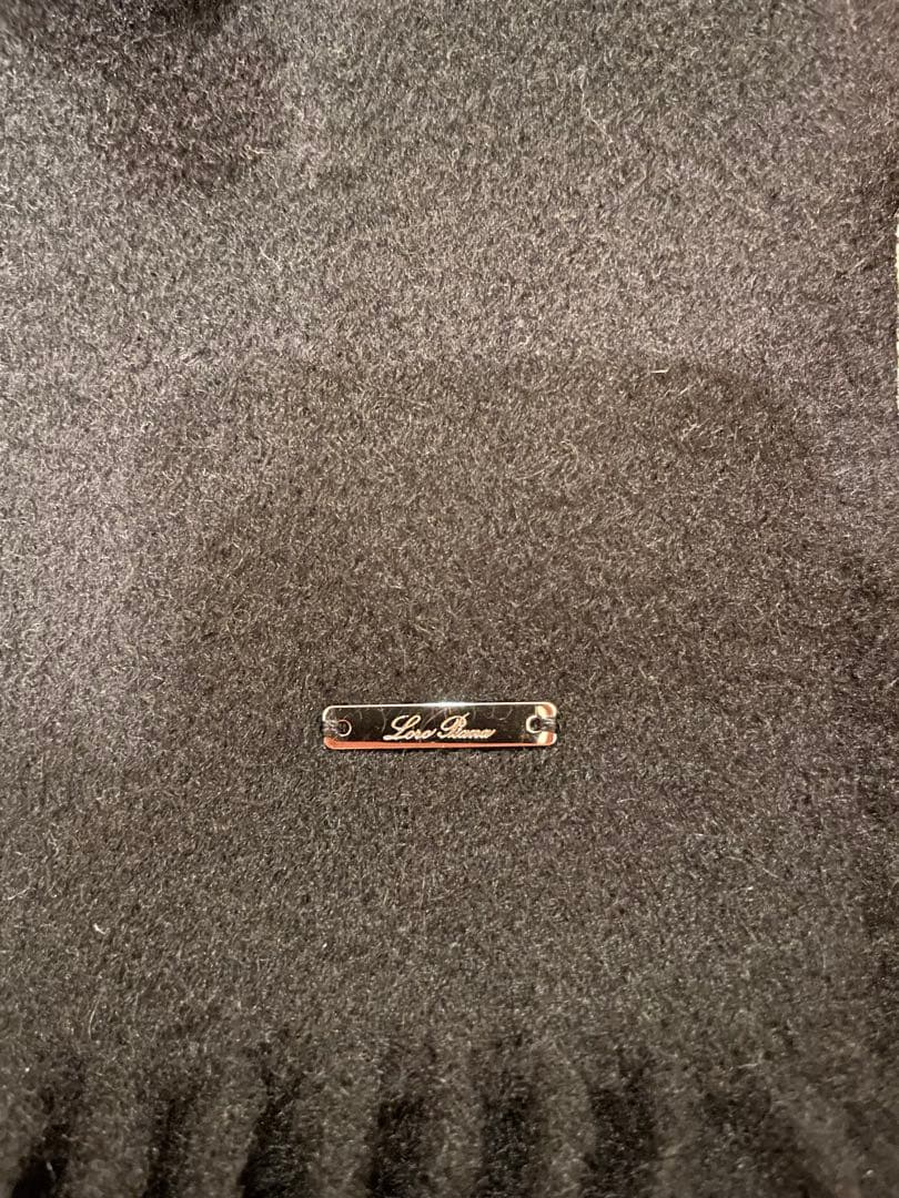 Loro Piana カシミヤ 100%マフラー ブラック