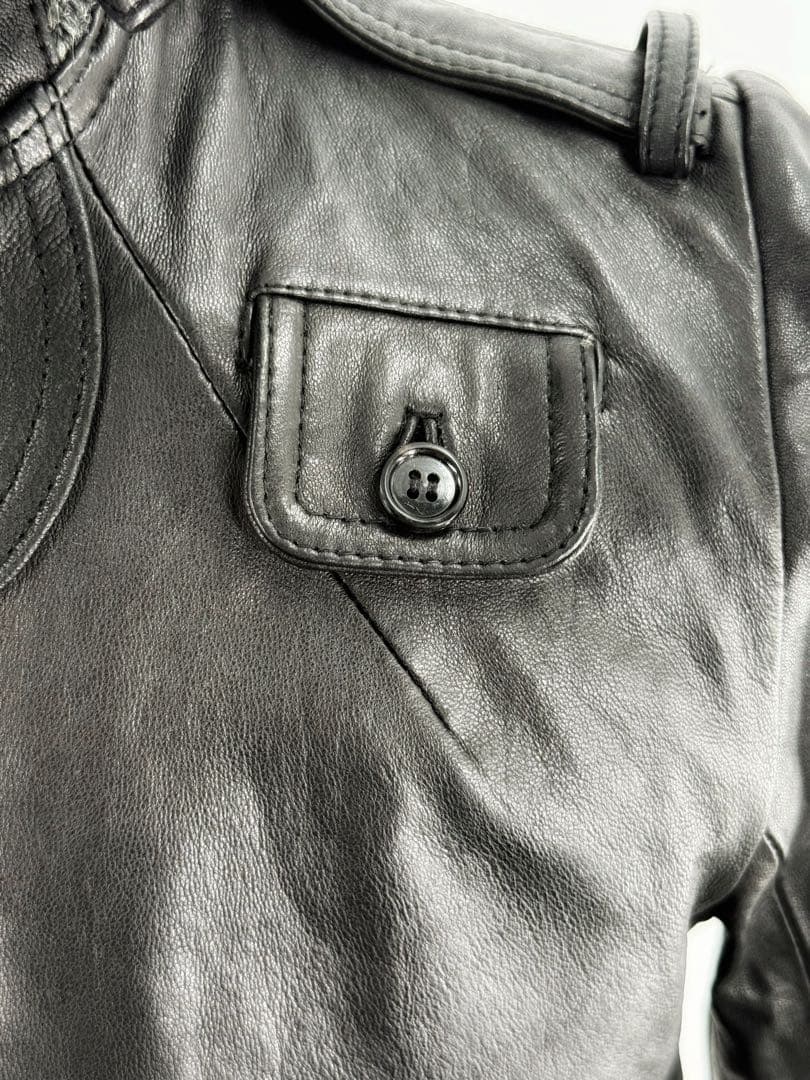 シェアスピリット sharesprit ガスマスク付きレザージャケット 革ジャン