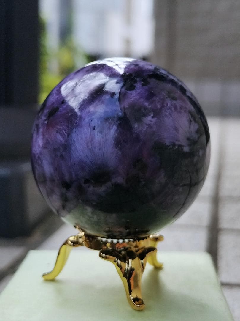 【天然石】<不安の解放・癒しと克服> チャロアイト 丸玉 ラリマー スギライト