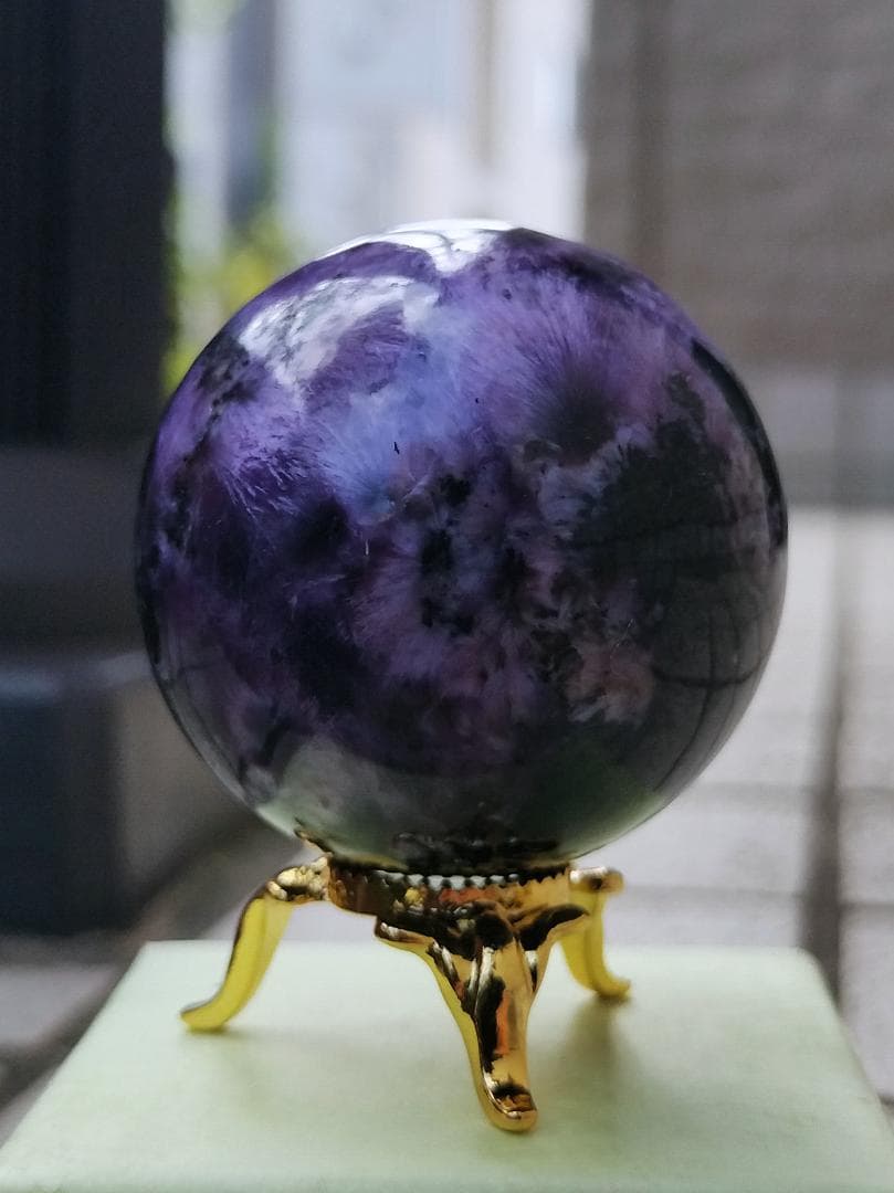 【天然石】<不安の解放・癒しと克服> チャロアイト 丸玉 ラリマー スギライト