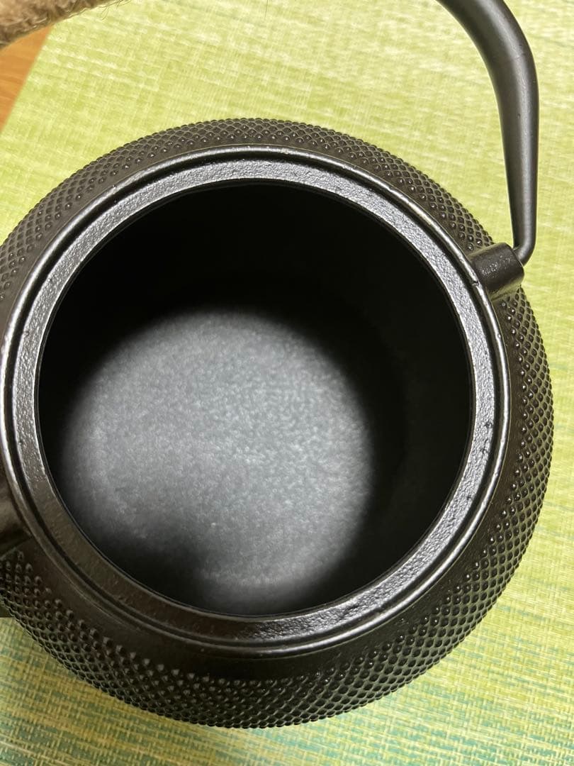 【未使用美品】南部鉄器0.6L　鐵瓶　茶器　茶道具　釜敷付き　伝統工芸