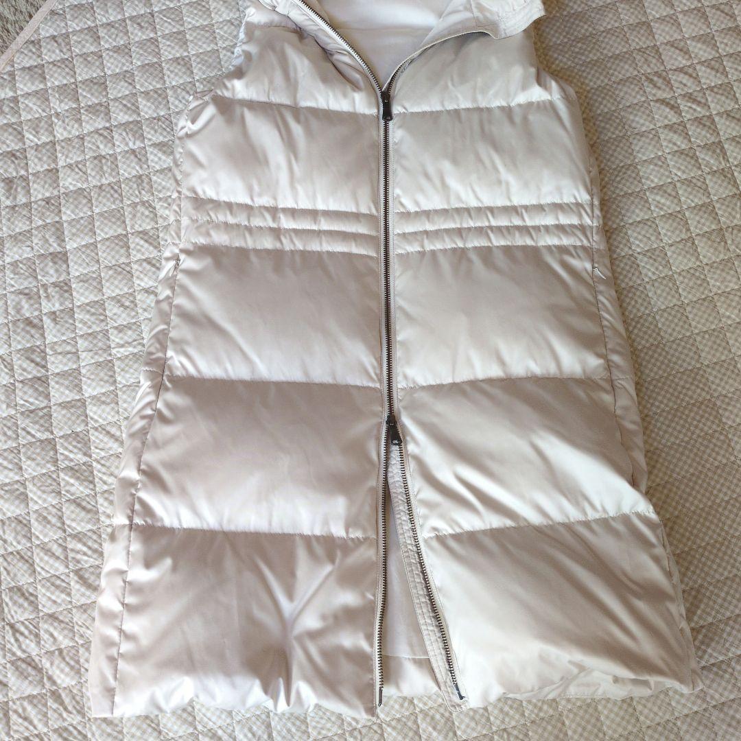 美品　ルーニィ♥ロングダウンベスト　ダウンパーカ　38 　アイボリー　エクリュ
