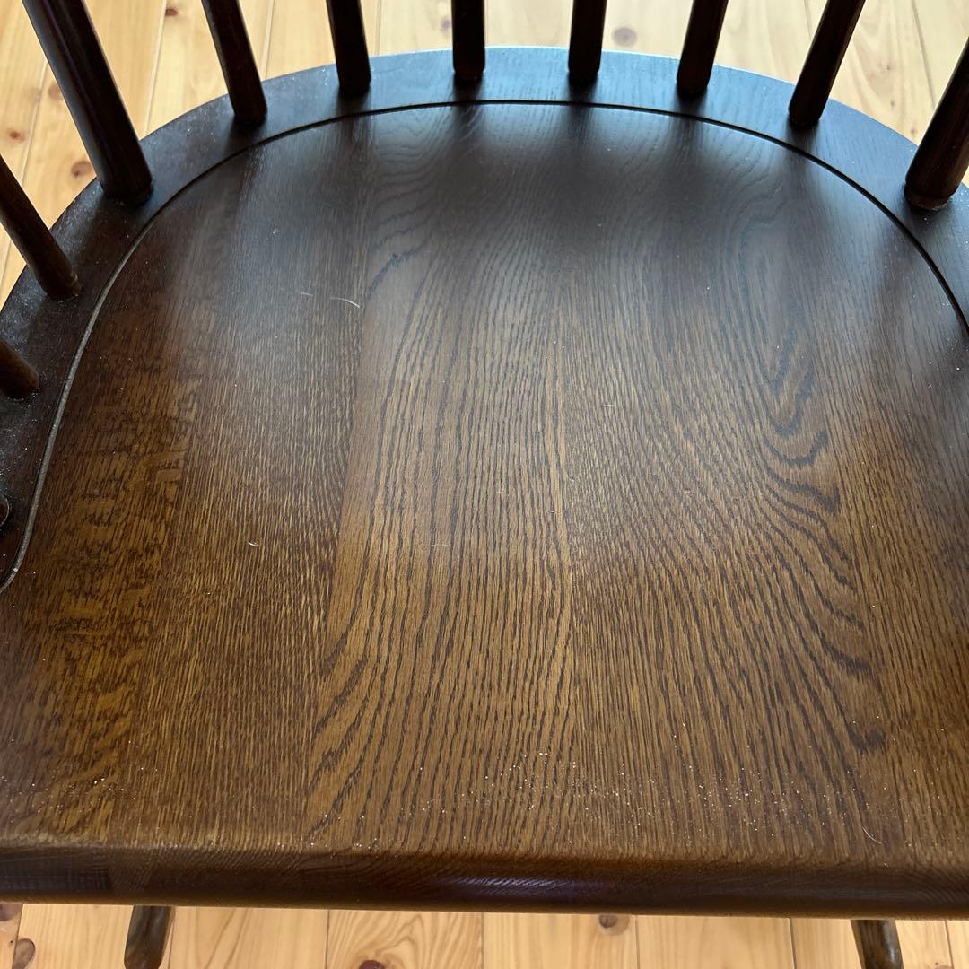 木製ロッキングチェア ダークブラウン