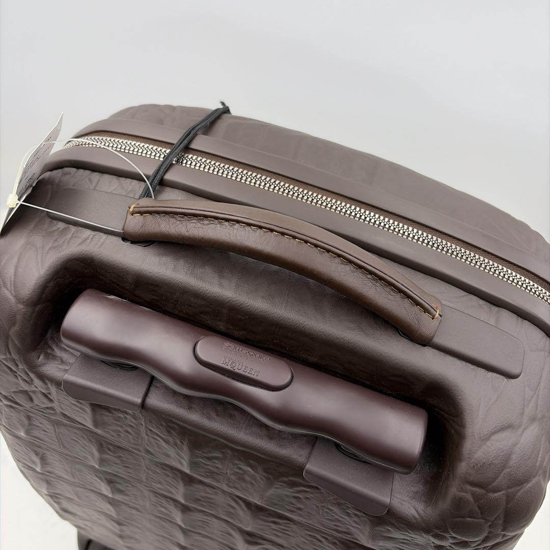 サムソナイト ×アレクサンダーマックイーン クロコデザイン キャリーケース 茶