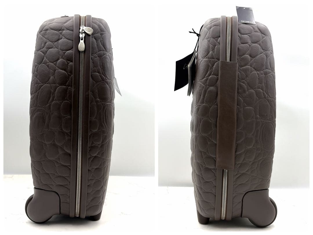 サムソナイト ×アレクサンダーマックイーン クロコデザイン キャリーケース 茶