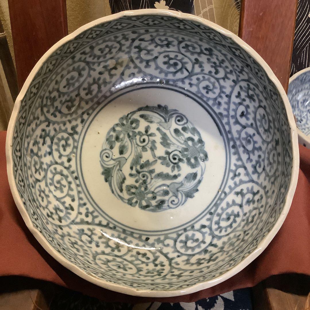 古伊万里　蛸唐草　富貴長春　大膾皿　江戸　6客　李朝・大聖寺・輪島塗・九谷焼好き