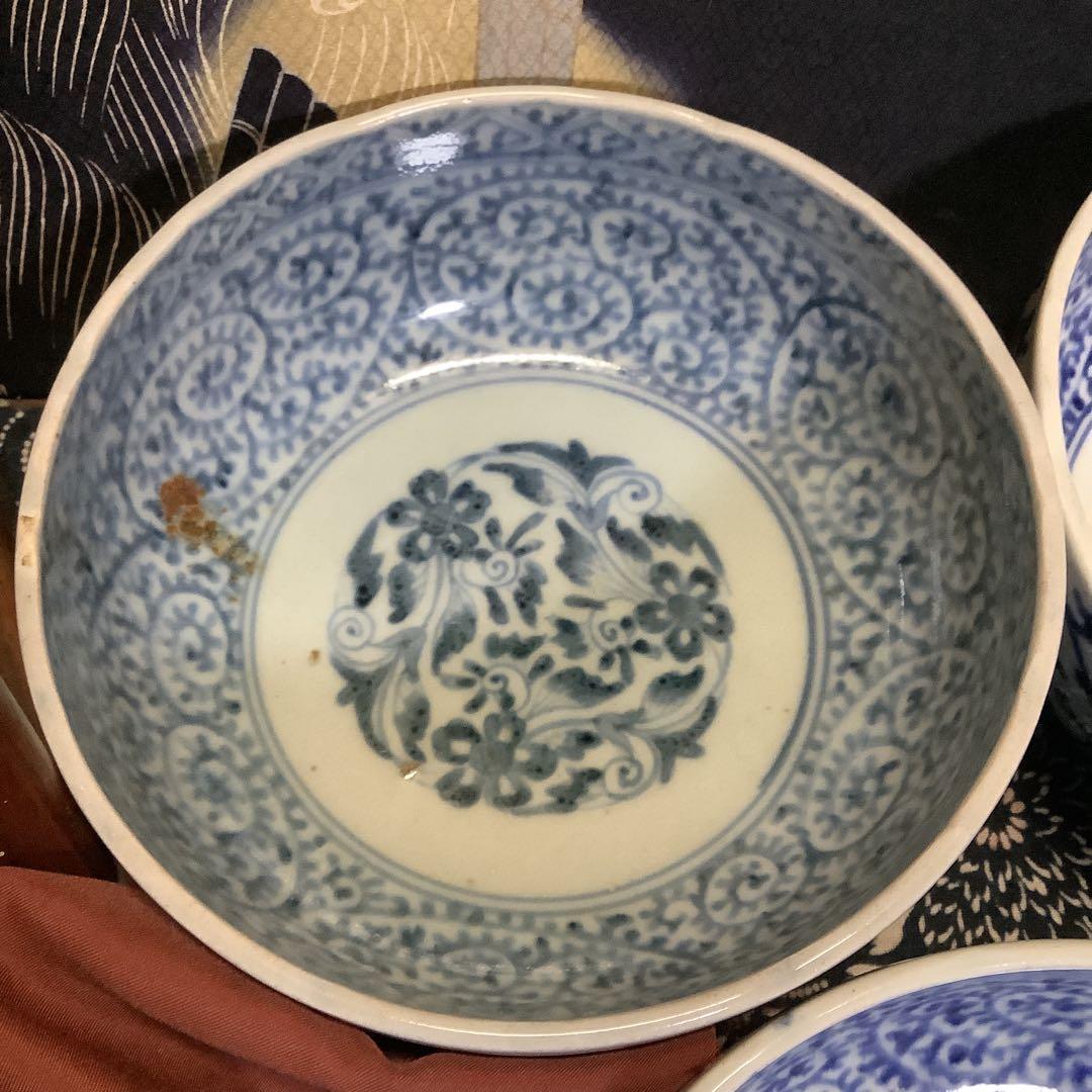 古伊万里　蛸唐草　富貴長春　大膾皿　江戸　6客　李朝・大聖寺・輪島塗・九谷焼好き