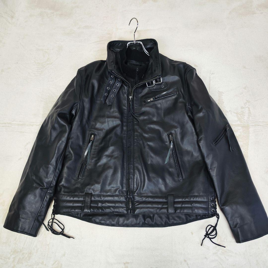 リューグーレザーズ WING-NECK ハイ シングルライダース ボアインナー付