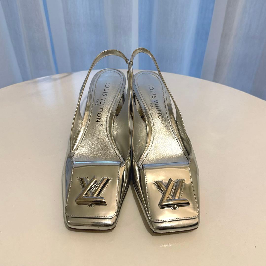 ルイヴィトン　パンプス　シルバー