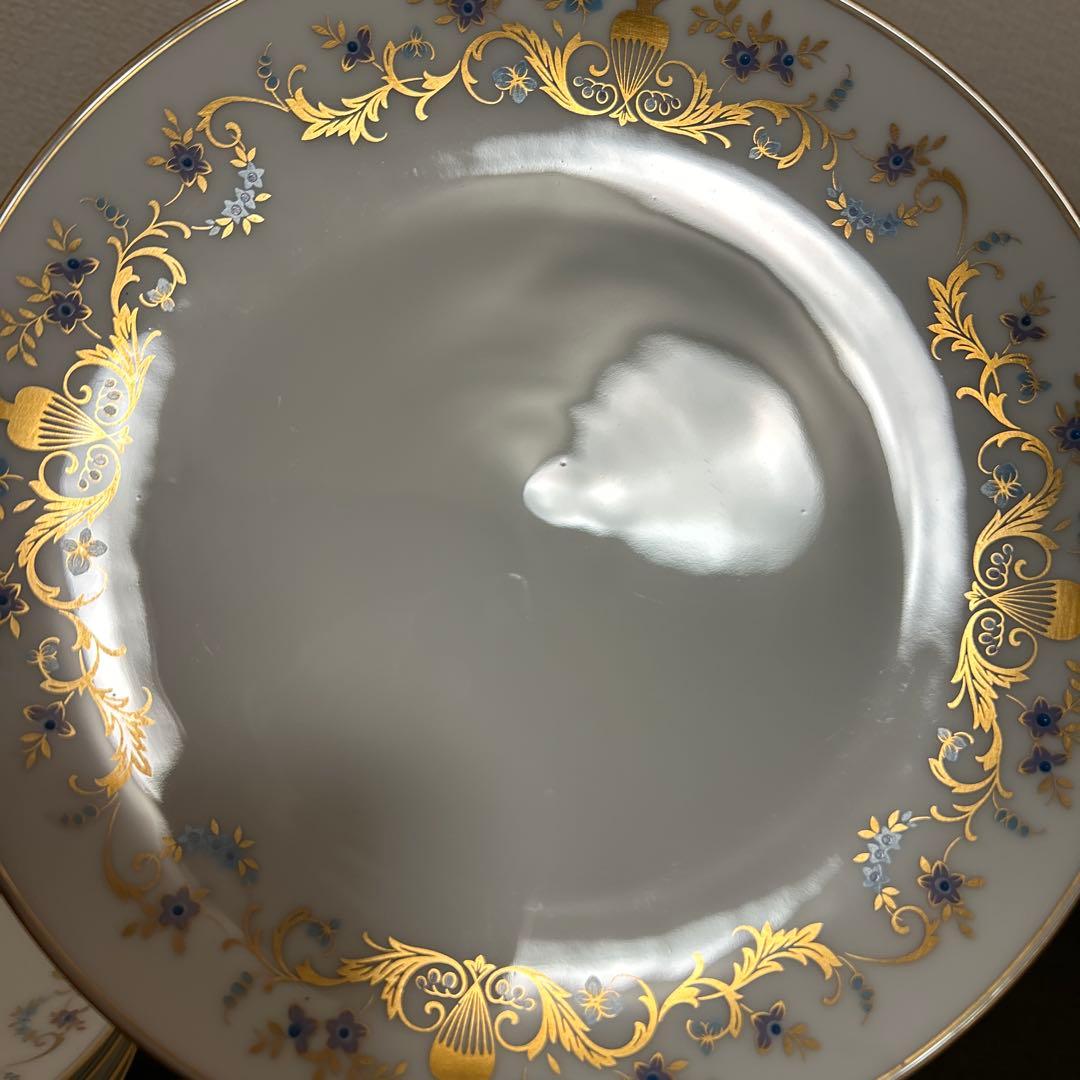 大倉陶園　花柄　金彩　ディナープレート　23cm