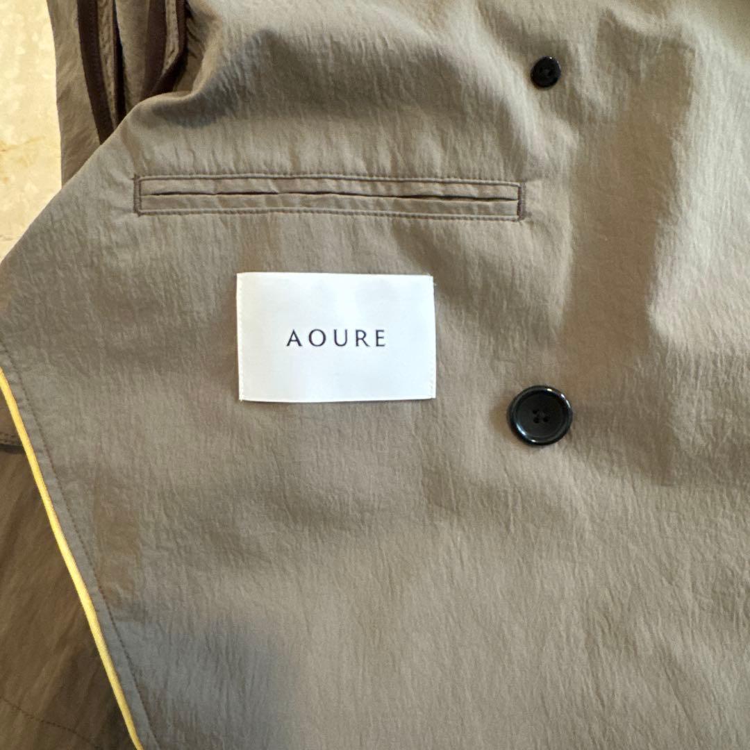 AOURE グレー トレンチコート