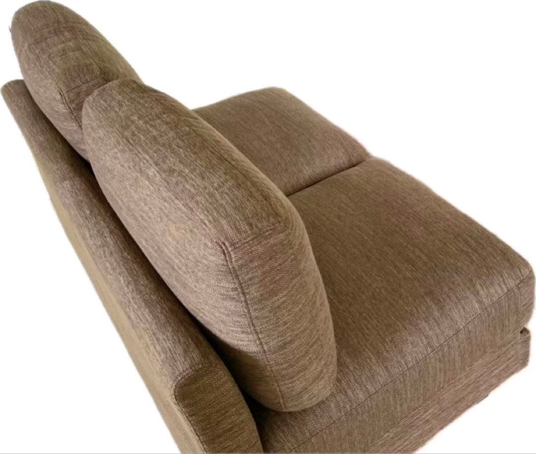 2人掛け肘無しソファ 布張りタイプ