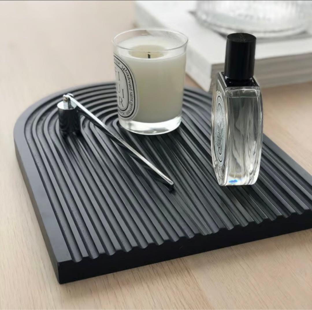 ウッドトレイ ブラック Rainbow カフェトレイ　tray-03111