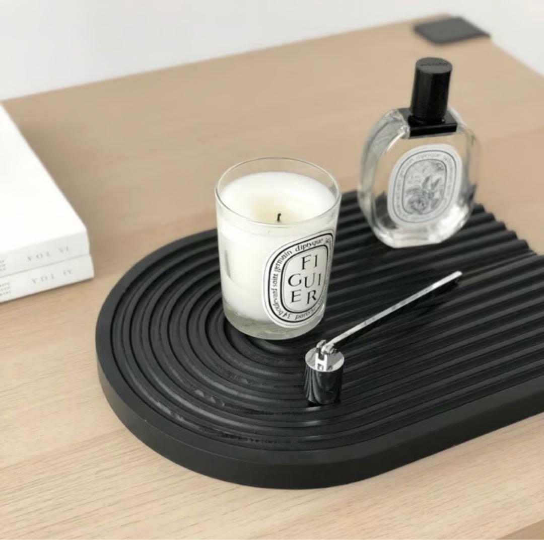 ウッドトレイ ブラック Rainbow カフェトレイ　tray-03111