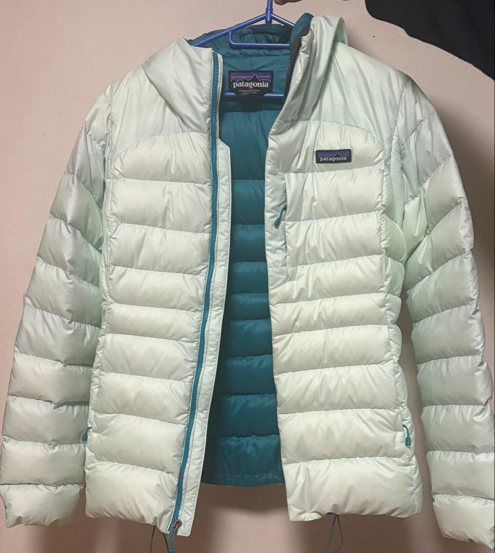 patagonia フード付きダウンジャケット ミントグリーン