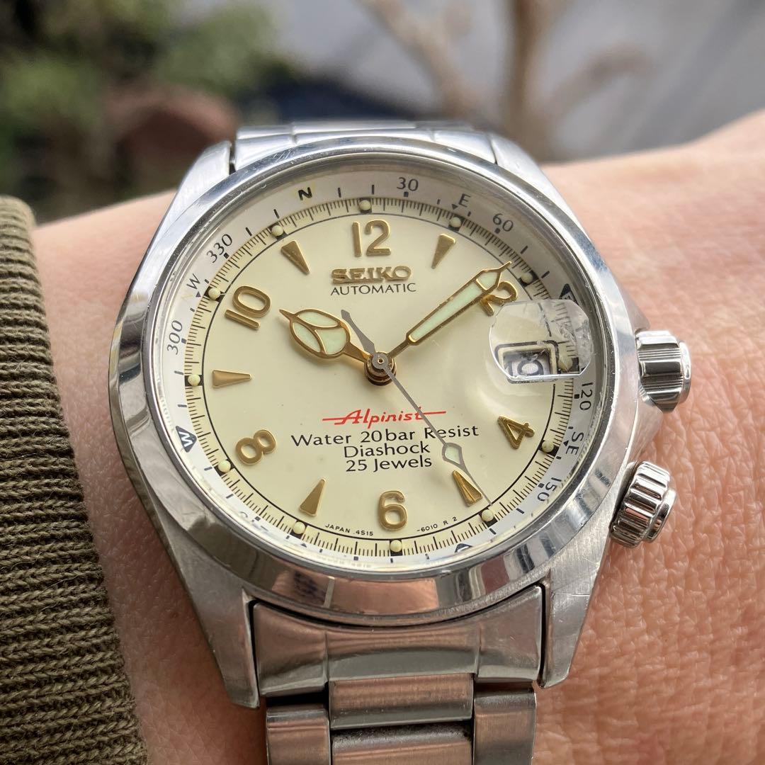 美品　セイコー　アルピニスト4S15-6000 自動巻　稼動品