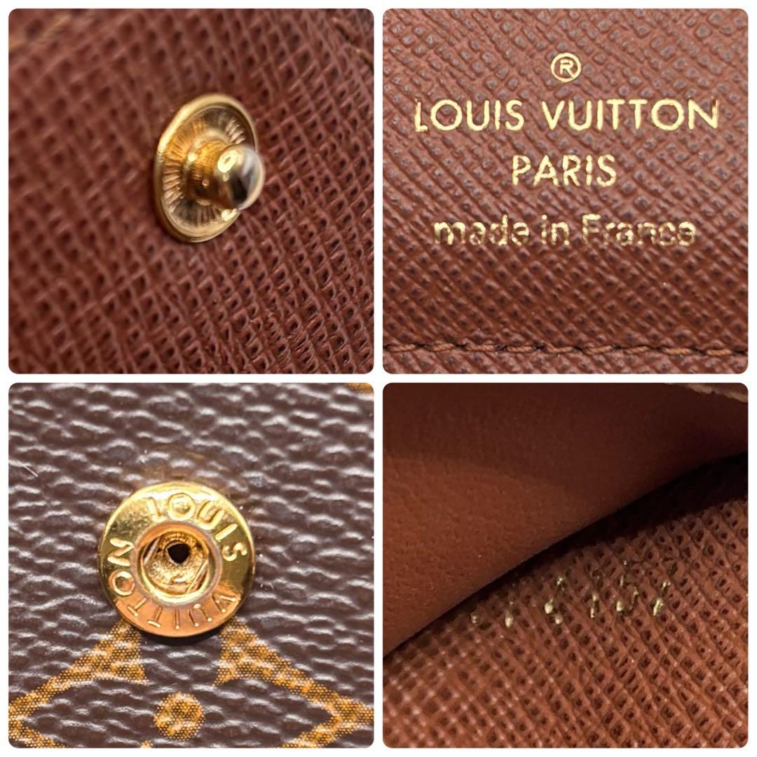 ルイヴィトン モノグラム ポルトフォイユ ヴィクトリーヌ 三つ折り 財布　茶