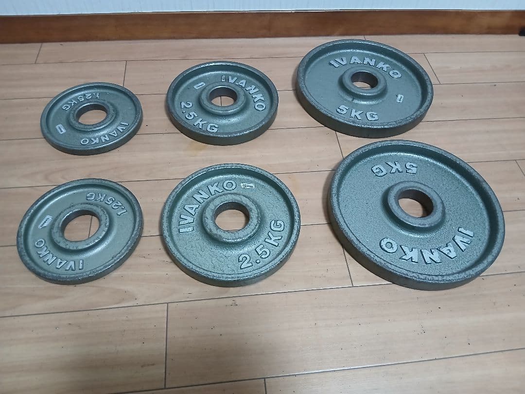 IVANKOイヴァンコ オリンピックプレートセット計17.5kg 穴径50mm