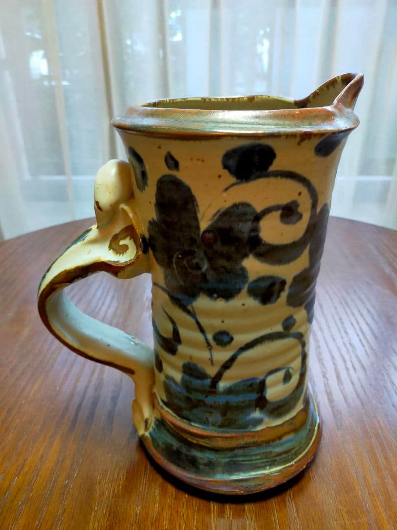 なおさん専用 花柄陶器 ピッチャーと皿のセット