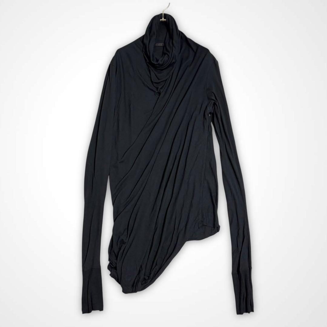 JULIUS 10AW goth_ik; 変形ドレープカットソー 3 カシミヤ混