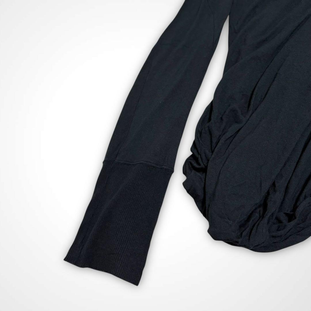 JULIUS 10AW goth_ik; 変形ドレープカットソー 3 カシミヤ混