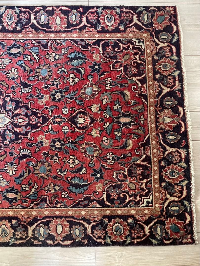 手織りペルシャ絨毯(カシャーン産)トライバルラグトルコラグキリム