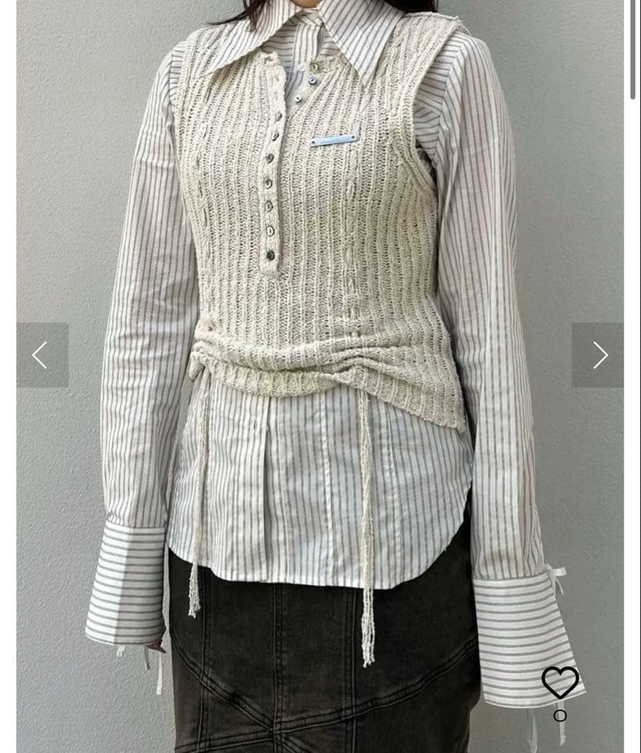 prank project Henley Bouclé Knit Tank