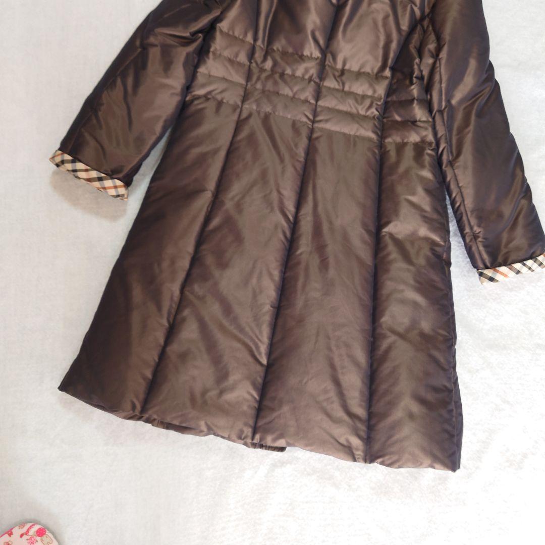 美品!!DAKS ダックス　フォックス ダウンコート ハウスチェック　Aライン