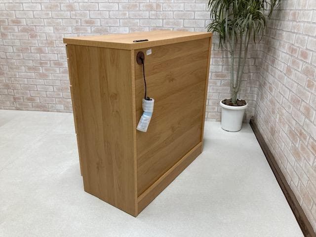 カウンター　キッチン　国産　レンジ台　収納　ナチュラル　２本セット　新品