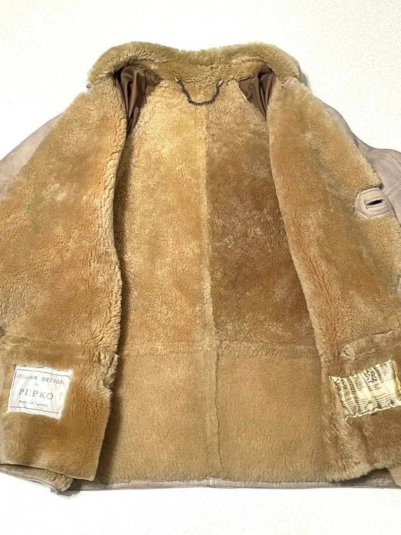 PEPKOペプコ◇トルコ製◇ヴィンテージメンズリアルムートンコート