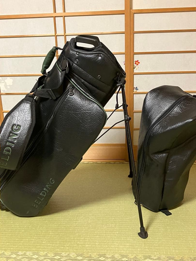 【最終価格】BELDING 黒 キャディバッグ スタンド付き