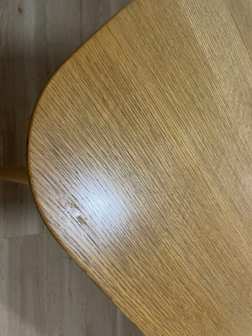 廃盤　無印良品　オーク材テーブル　150㌢　丸脚