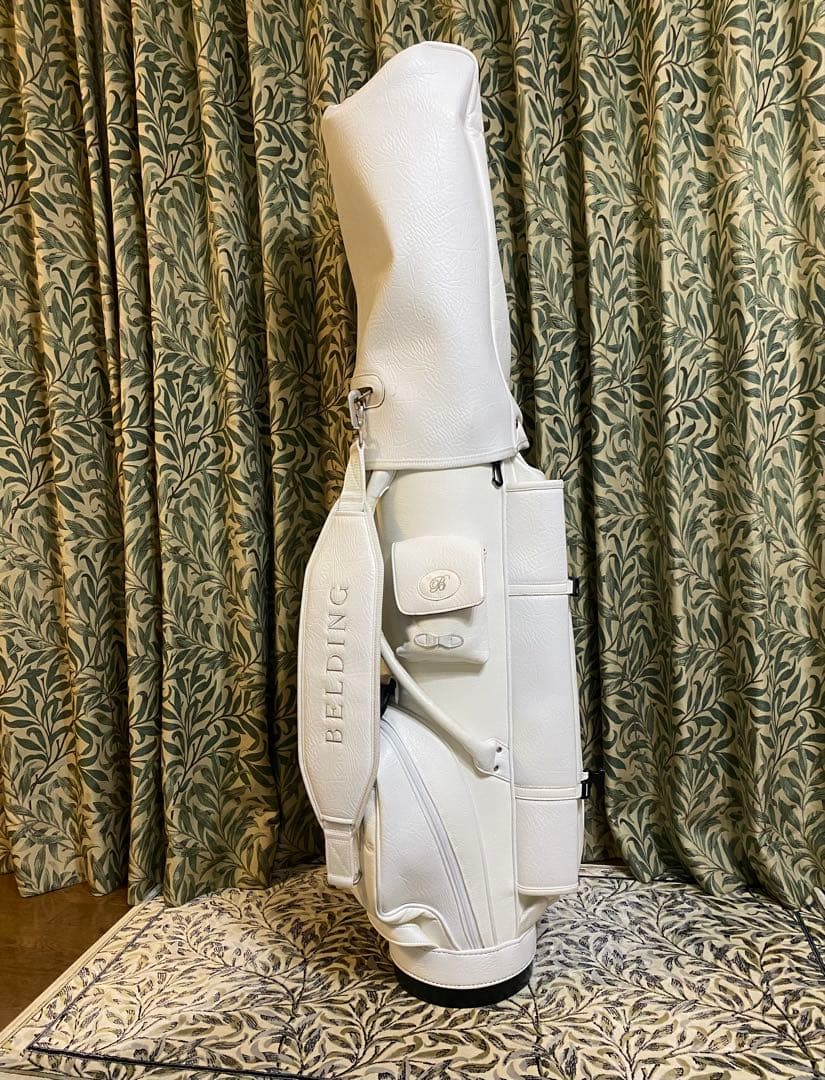 【BELDING】素敵なホワイト 白 キャディバッグ ★冬の白はお洒落★おまけ付
