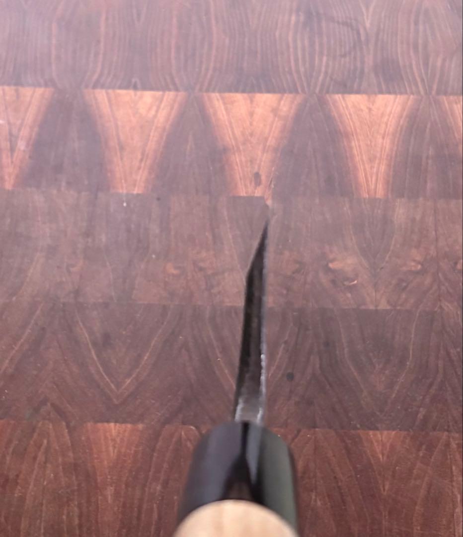 堺打刃物　青鋼　7寸　出刃包丁　210mm 手打ち　本霞　包丁　和包丁　水牛柄