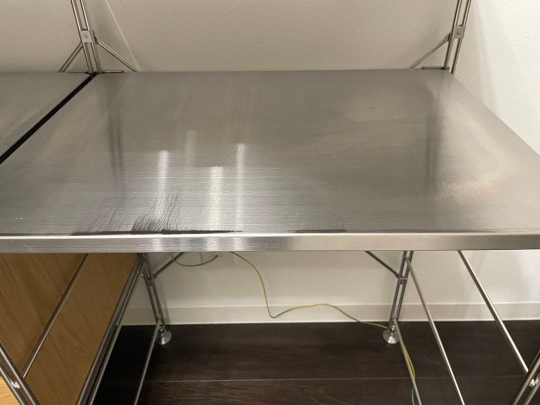 MUJI 無印良品 ステンレスユニットシェルフ　木製引き出し付き　ステンレス棚