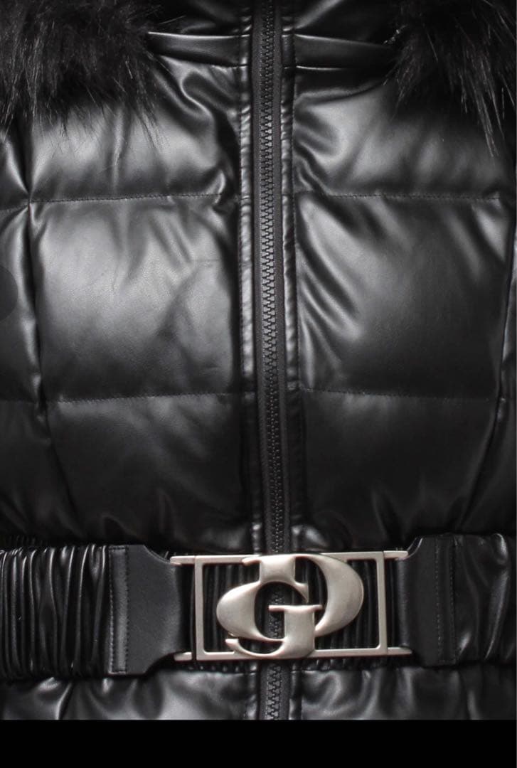 GDベルト付きフェイクレザーショートダウンコート 新品未使用品