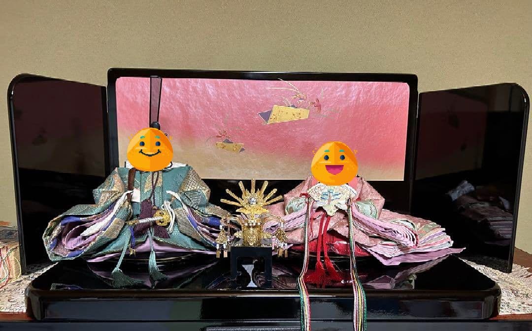 雛人形飾り台 雛人形屏風 雛人形台座 セット 秀月 美品