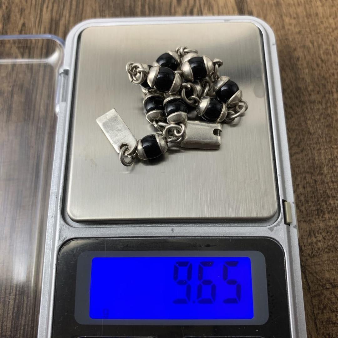 ヴィンテージ メキシカンジュエリーブレスレット ブラックオニキス 1