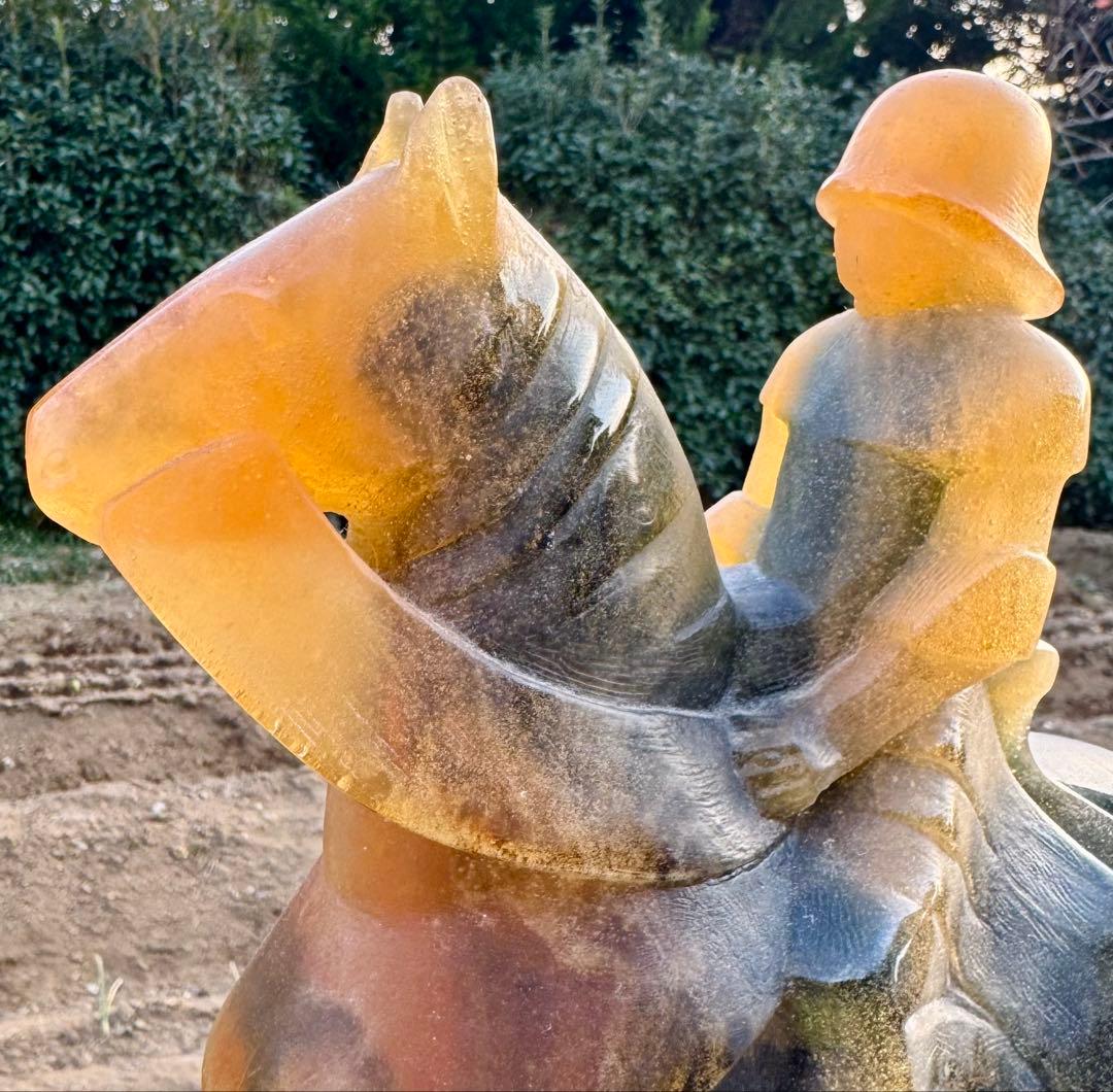 【正直出品】Daum 大型30cm 騎士像 剣欠品 ドーム France