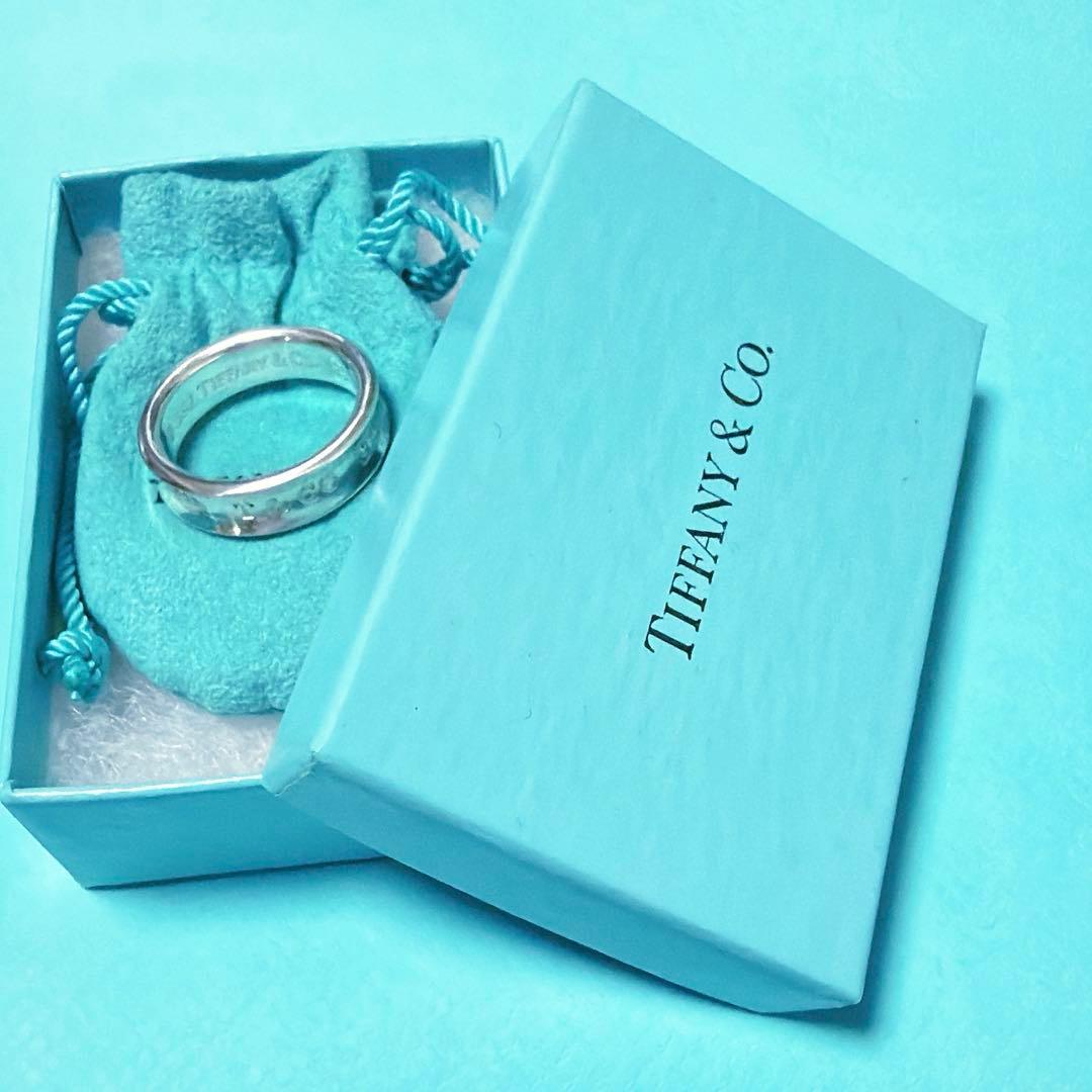 【美品】24号 ティファニー 1837 ナローワイドリング シルバー925